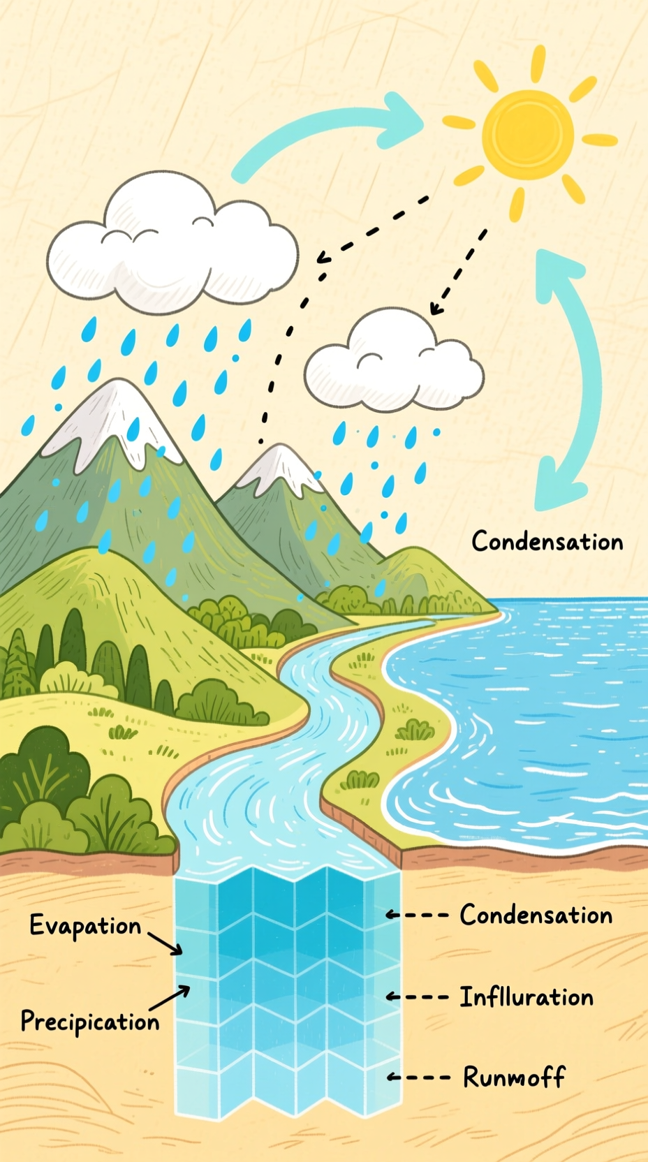 Educational Water Cycle Diagram